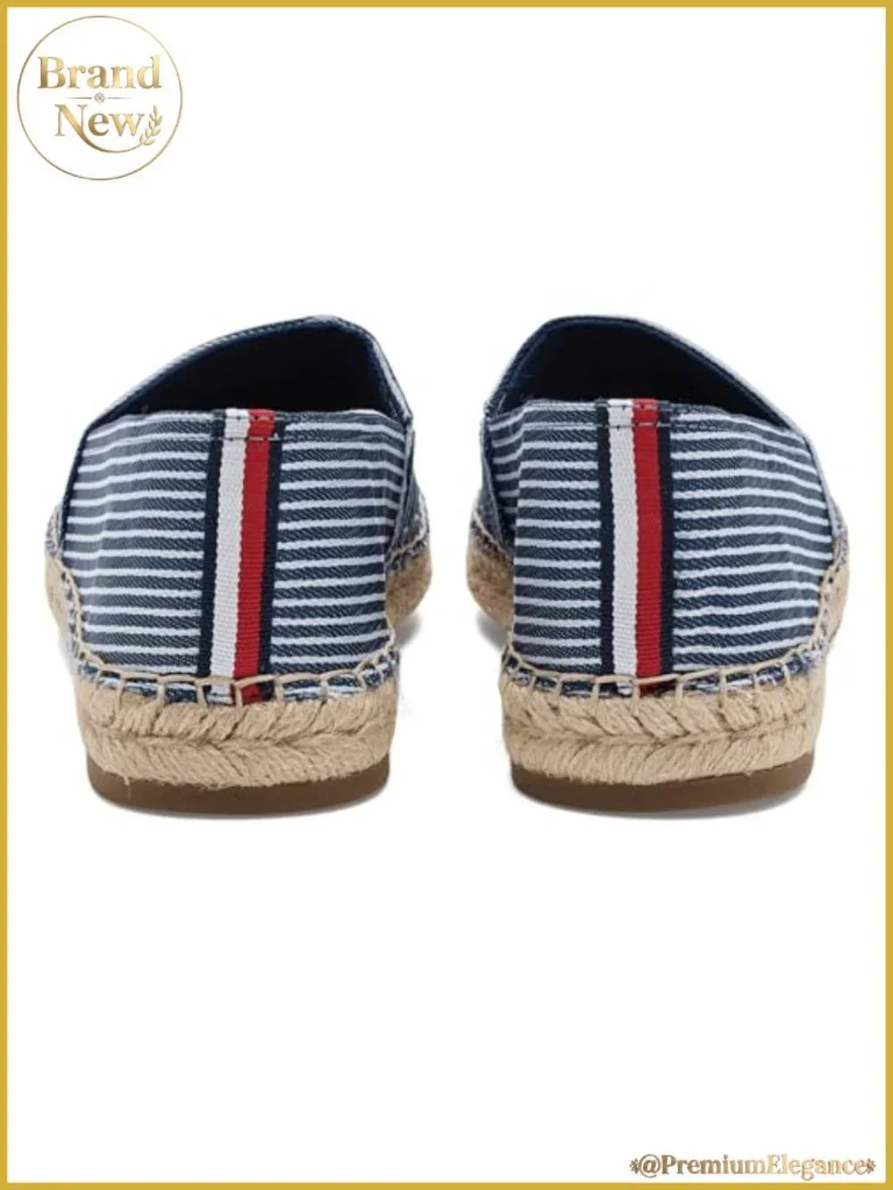 Slip-On Espadrille Flats with PU Upper and Foam Insole